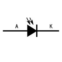 フォトダイオードの回路図記号